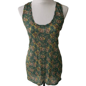 Free People Racerback Floral Hi-Low Tank  Small